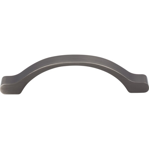 96 Mm Center-to-Center Brushed Pewter Arched Seaver Cabinet Pull